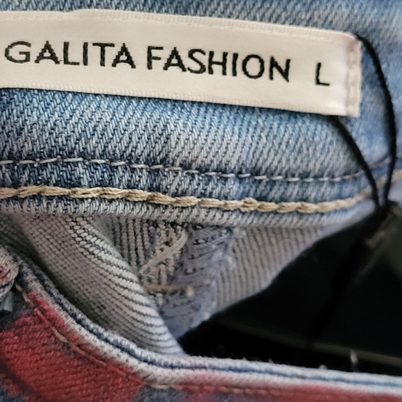 Women's High Rise Metallic Skinny Ankle Jeans Purple - Picture 11 of 12